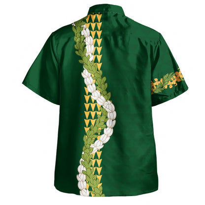 Hawaii Hawaiian Shirt Turtle Puakenikeni Maile Flower Lei