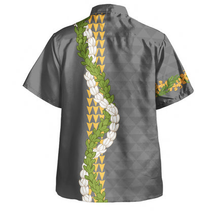Hawaii Hawaiian Shirt Turtle Puakenikeni Maile Flower Lei