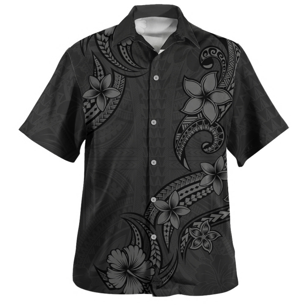 Hawaii Hawaiian Shirt Plumeria Tribal Wave