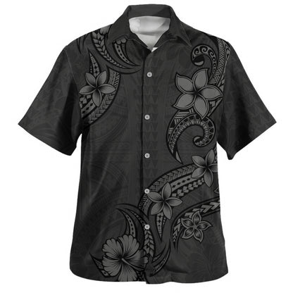 Hawaii Hawaiian Shirt Plumeria Tribal Wave