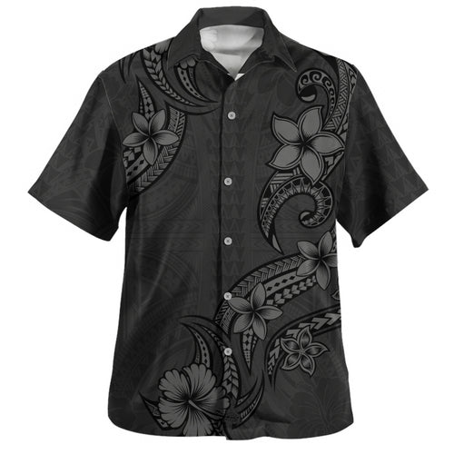 Hawaii Hawaiian Shirt Plumeria Tribal Wave