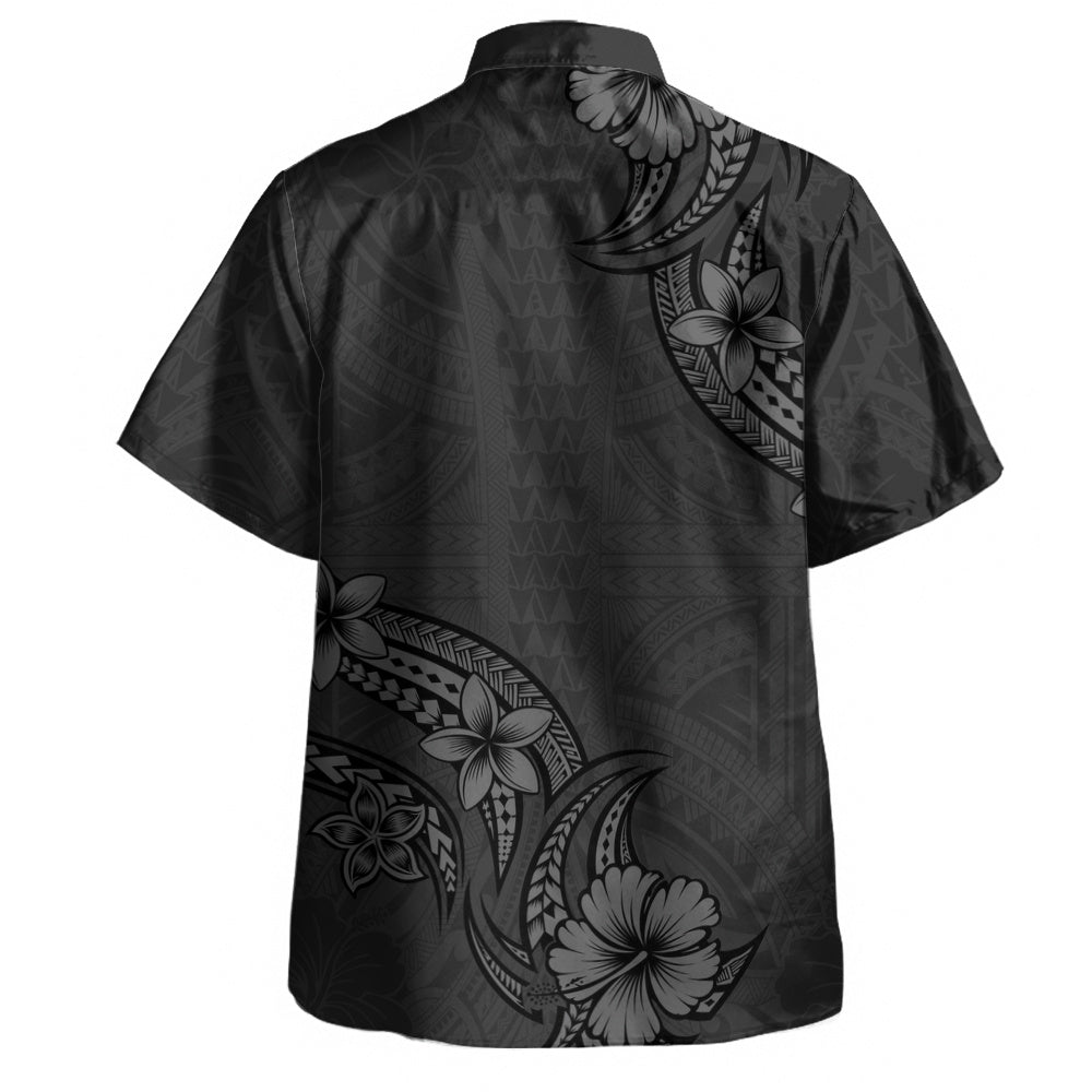 Hawaii Hawaiian Shirt Plumeria Tribal Wave
