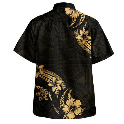 Hawaii Hawaiian Shirt Plumeria Tribal Wave