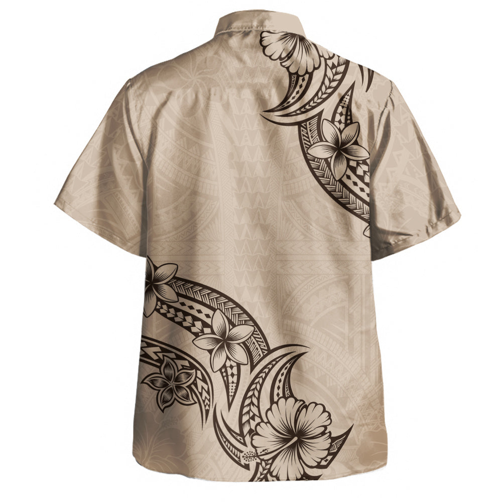 Hawaii Hawaiian Shirt Plumeria Tribal Wave