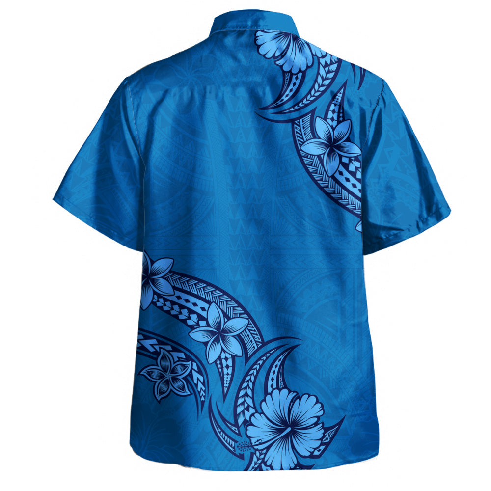 Hawaii Hawaiian Shirt Plumeria Tribal Wave