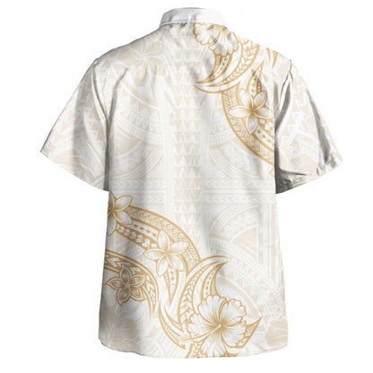 Hawaii Hawaiian Shirt Plumeria Tribal Wave
