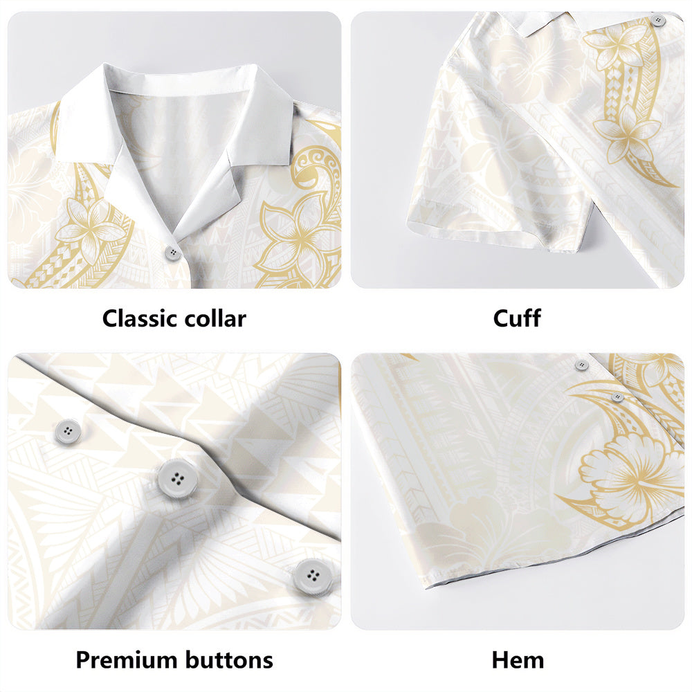 Hawaii Hawaiian Shirt Plumeria Tribal Wave