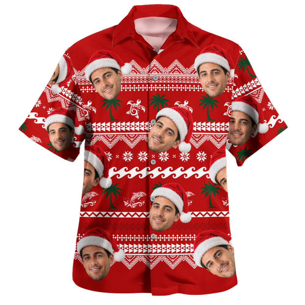 Hawaii Hawaiian Shirt Custom Face Mele Kalikimaka Island Cheer