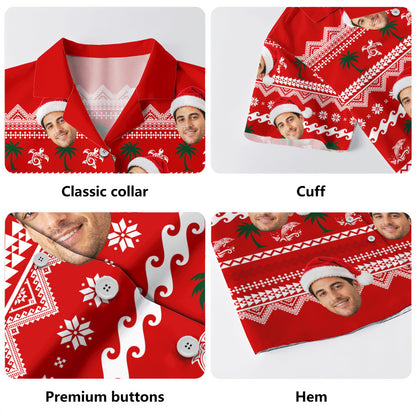 Hawaii Hawaiian Shirt Custom Face Mele Kalikimaka Island Cheer