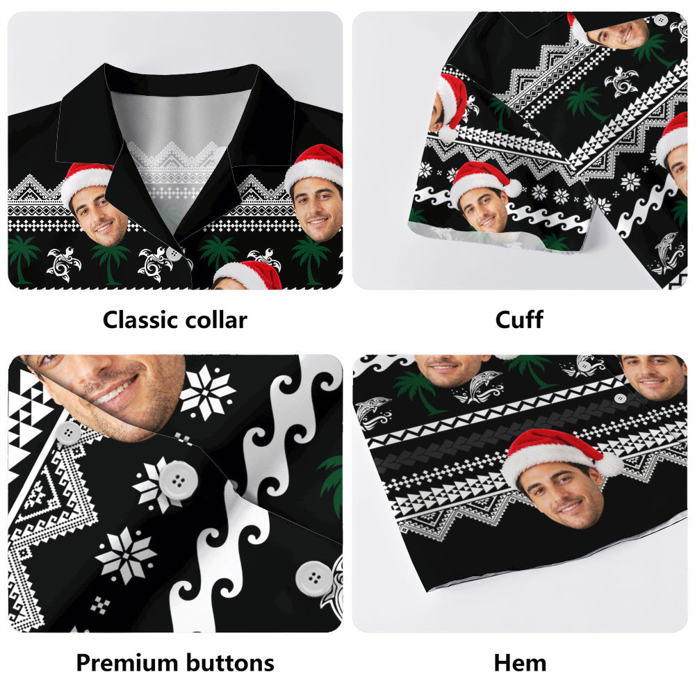 Hawaii Hawaiian Shirt Custom Face Mele Kalikimaka Island Cheer