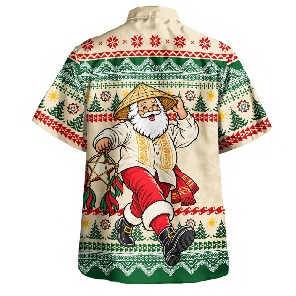 Philippines Filipinos Hawaiian Shirt Maligayang Pasko Filipino Santa Christmas