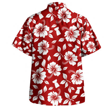 Guam Hawaiian Shirt Chamorro Hibiscus Aloha Pattern