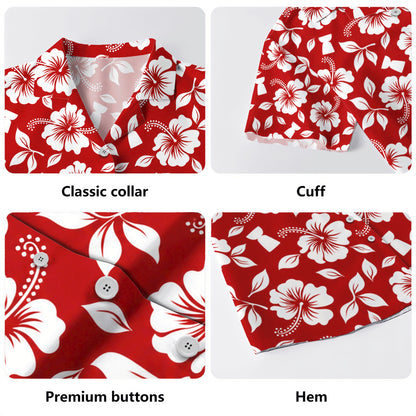 Guam Hawaiian Shirt Chamorro Hibiscus Aloha Pattern