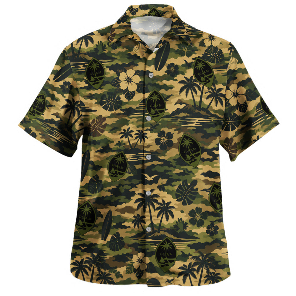 Guam Hawaiian Shirt Tropical Island Camouflage Pattern