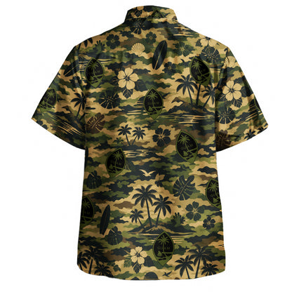 Guam Hawaiian Shirt Tropical Island Camouflage Pattern