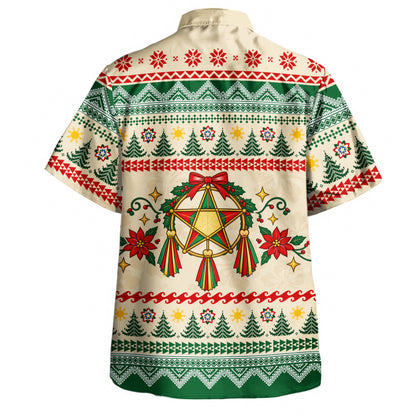 Philippines Filipinos Hawaiian Shirt Maligayang Pasko Parol Filipino Christmas Festive Style