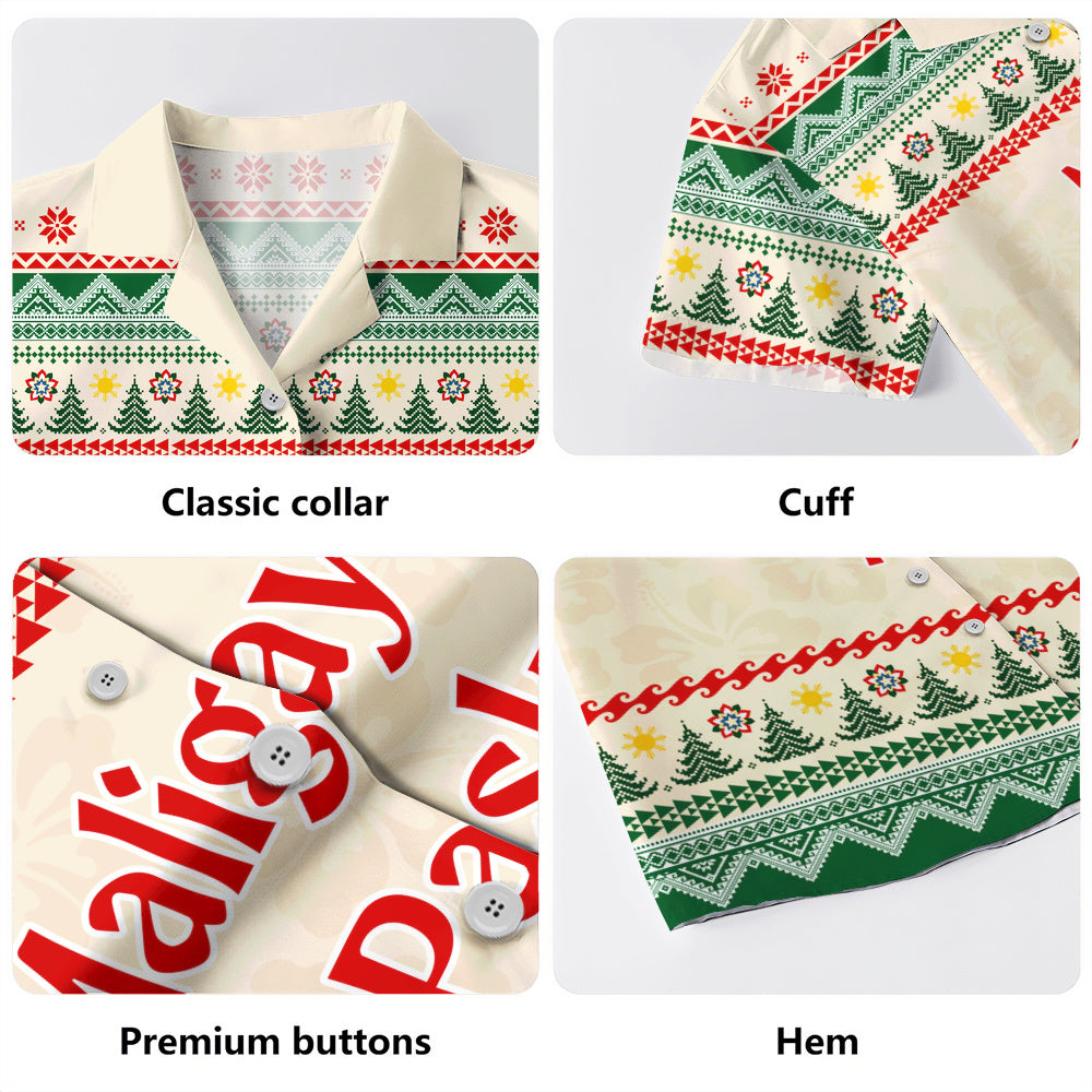 Philippines Filipinos Hawaiian Shirt Maligayang Pasko Parol Filipino Christmas Festive Style