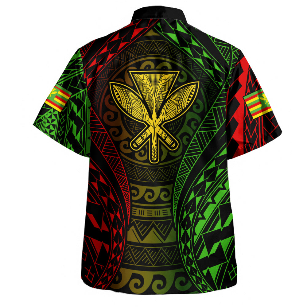 Hawaii Hawaiian Shirt Kanaka Maoli Flag Tribal Tattoo Pattern