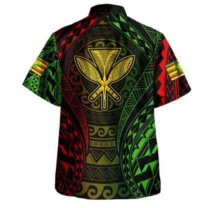 Hawaii Hawaiian Shirt Kanaka Maoli Flag Tribal Tattoo Pattern