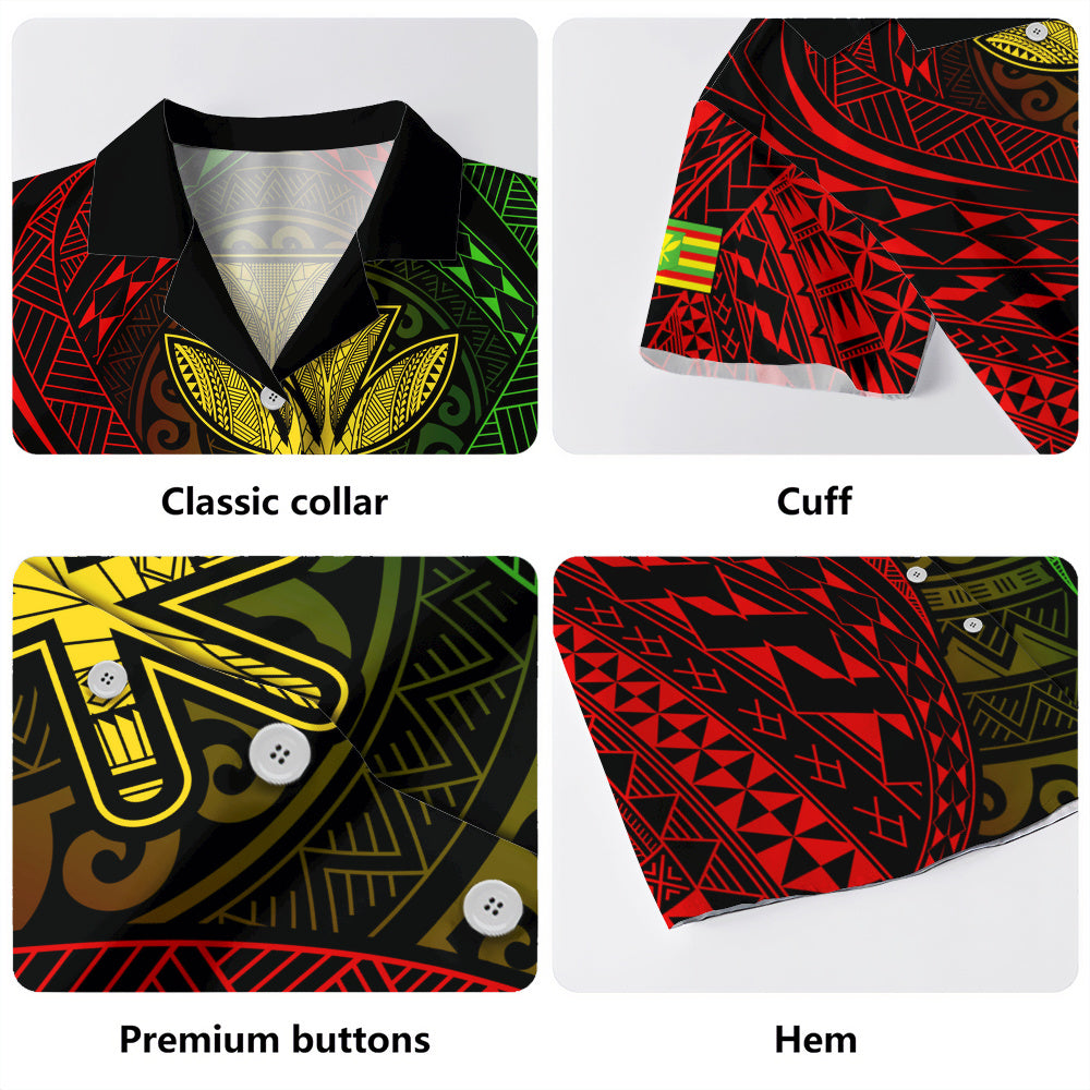 Hawaii Hawaiian Shirt Kanaka Maoli Flag Tribal Tattoo Pattern