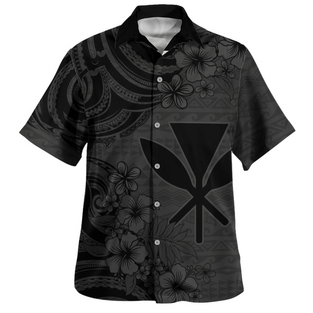 Hawaii Hawaiian Shirt Kanaka Maoli Hibiscus Polynesian Tribal Print Style