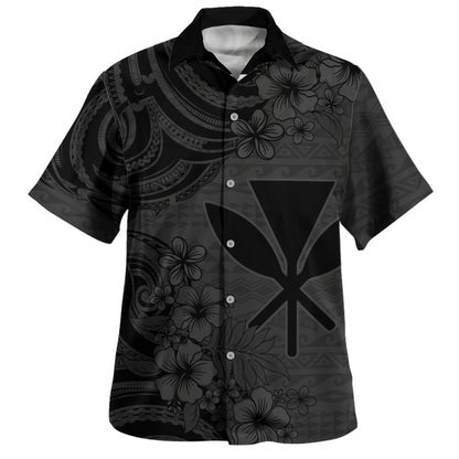 Hawaii Hawaiian Shirt Kanaka Maoli Hibiscus Polynesian Tribal Print Style