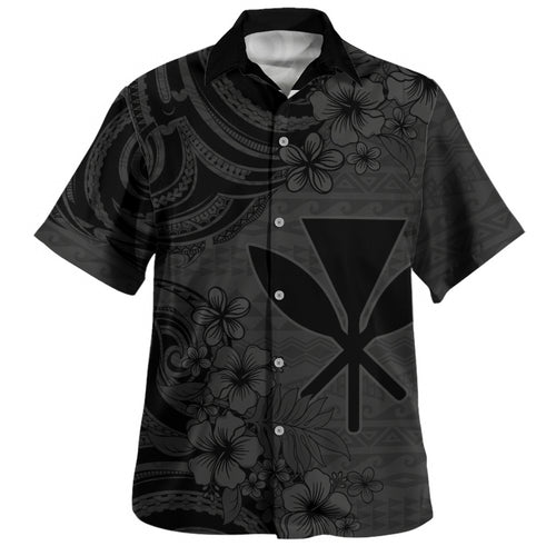 Hawaii Hawaiian Shirt Kanaka Maoli Hibiscus Polynesian Tribal Print Style