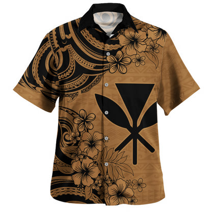 Hawaii Hawaiian Shirt Kanaka Maoli Hibiscus Polynesian Tribal Print Style