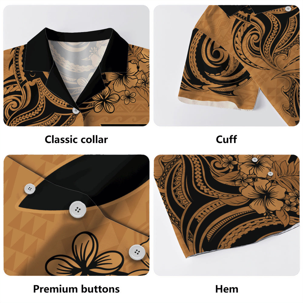 Hawaii Hawaiian Shirt Kanaka Maoli Hibiscus Polynesian Tribal Print Style