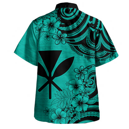 Hawaii Hawaiian Shirt Kanaka Maoli Hibiscus Polynesian Tribal Print Style