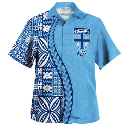 Fiji Hawaiian Shirt Island Crest Traditional Fijian Tribal Heritage