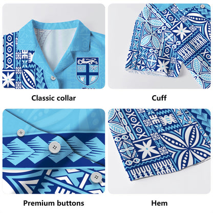 Fiji Hawaiian Shirt Island Crest Traditional Fijian Tribal Heritage