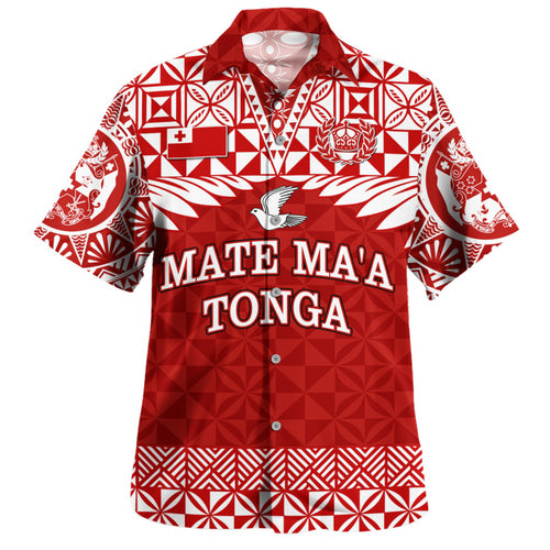Tonga Hawaiian Shirt Mate Ma'a Tonga Rugby Royal Crown Polynesian Tribal Pride