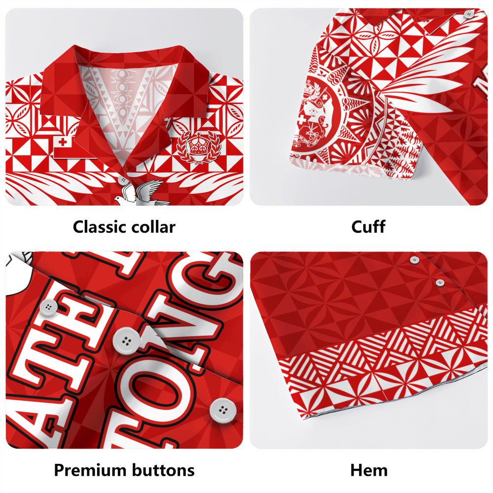 Tonga Hawaiian Shirt Mate Ma'a Tonga Rugby Royal Crown Polynesian Tribal Pride