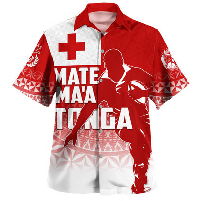 Tonga Hawaiian Shirt Mate Ma'a Tonga Rugby Ngatu Athletic Style