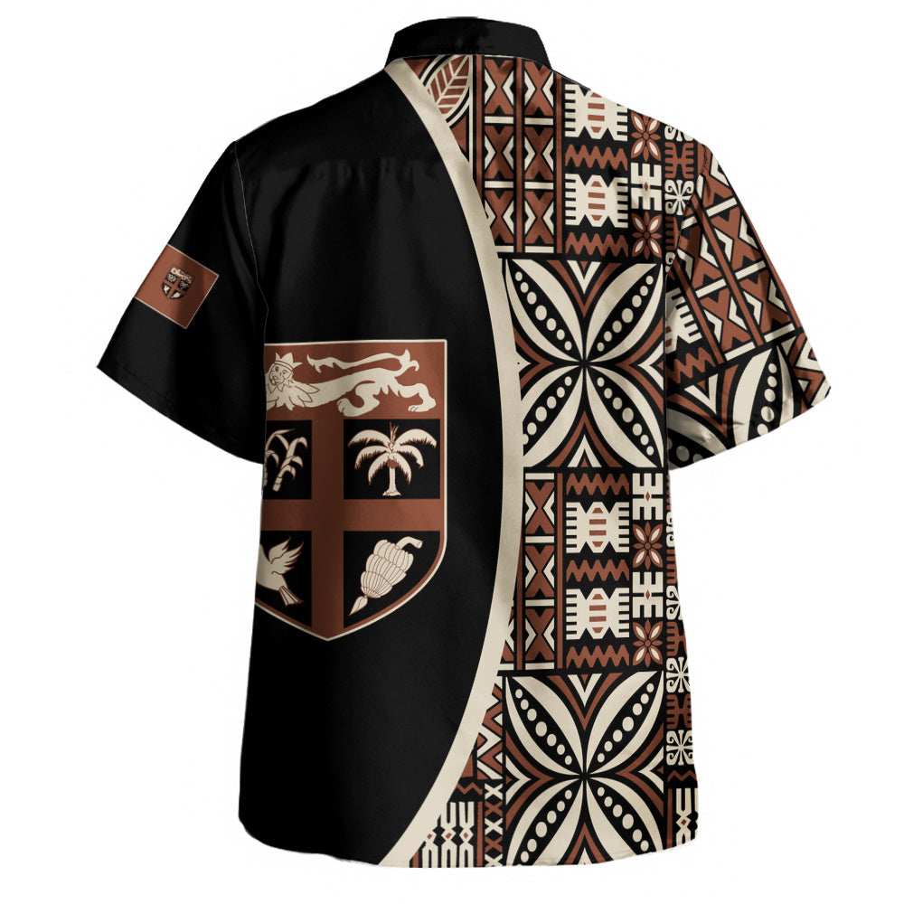 Fiji Hawaiian Shirt Coat Of Arms Traditional Fijian Tribal Heritage