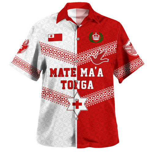 Tonga Hawaiian Shirt Mate Ma'a Tonga Rugby Ngatu Tribal Half Style