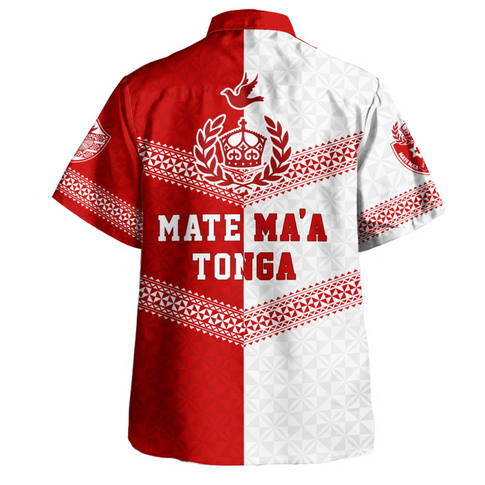Tonga Hawaiian Shirt Mate Ma'a Tonga Rugby Ngatu Tribal Half Style