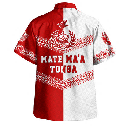 Tonga Hawaiian Shirt Mate Ma'a Tonga Rugby Ngatu Tribal Half Style