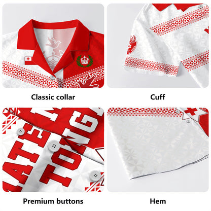 Tonga Hawaiian Shirt Mate Ma'a Tonga Rugby Ngatu Tribal Half Style