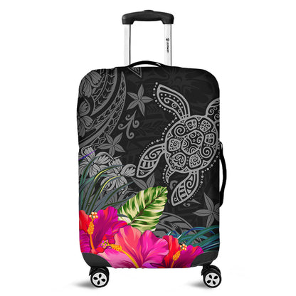 Hawaii Luggage Cover Tropical Honu Hibiscus Garden Style