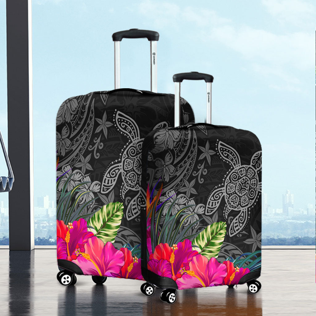 Hawaii Luggage Cover Tropical Honu Hibiscus Garden Style