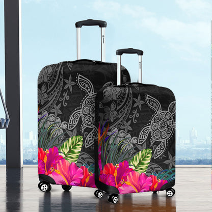 Hawaii Luggage Cover Tropical Honu Hibiscus Garden Style