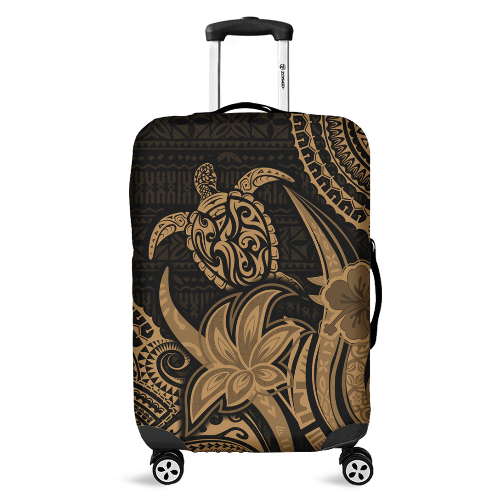 Hawaii Luggage Cover Honu Turtle Hibiscus Tribal Legacy