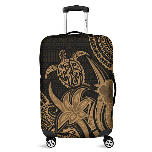 Hawaii Luggage Cover Honu Turtle Hibiscus Tribal Legacy