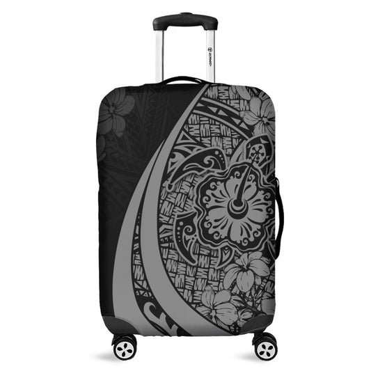 Hawaii Luggage Cover Hibiscus Polynesian Tribal Wave Elegance