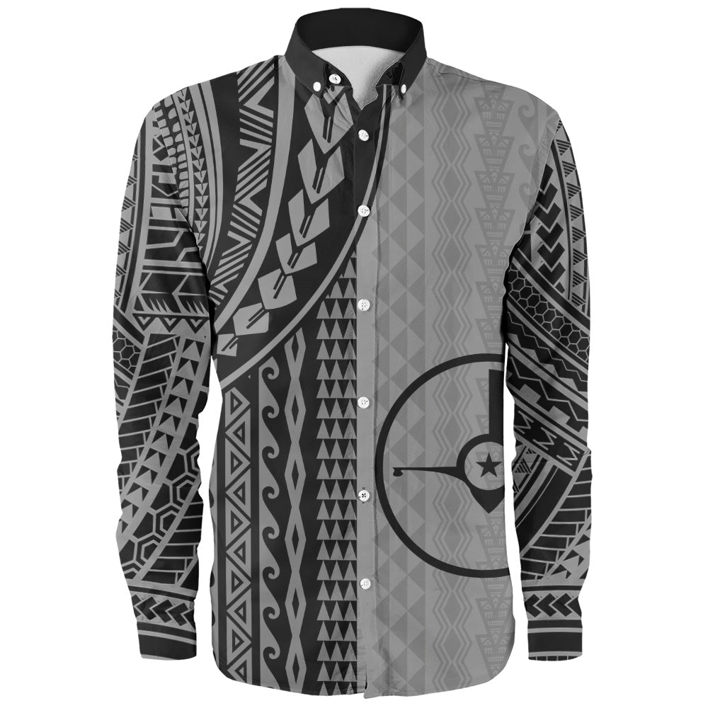 Yap State Long Sleeve Shirt Polynesian Tattoo