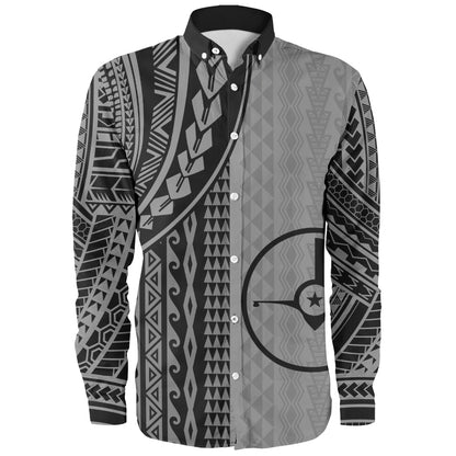 Yap State Long Sleeve Shirt Polynesian Tattoo