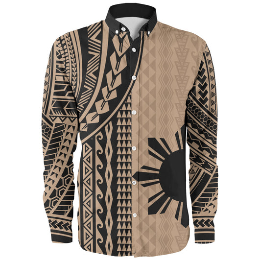 Philippines Filipinos Long Sleeve Shirt Polynesian Tattoo