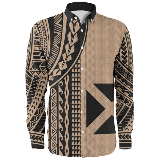 Wallis And Futuna Long Sleeve Shirt Polynesian Tattoo